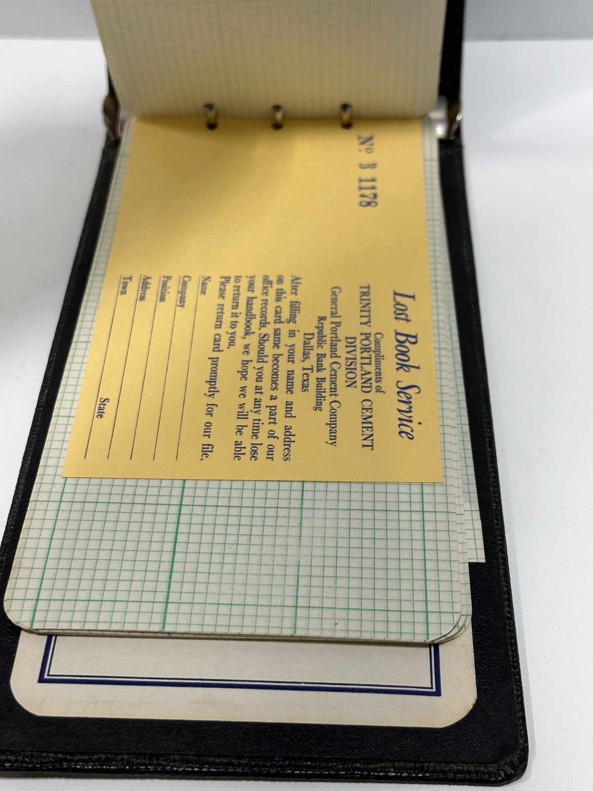 Vtg 1955 Trinity Portland Cement booklet with mixtures and formulas Dallas, Tx