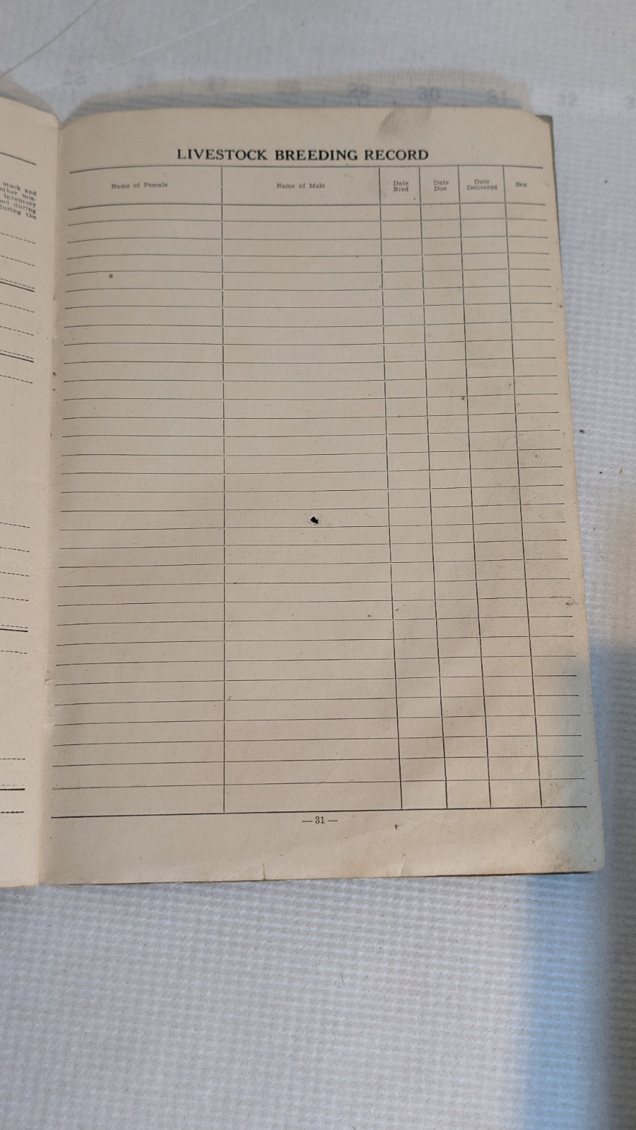 Lot 2 VTG Farm Account Book & Tax Record Springfield Oh Advertising 1940 & 45