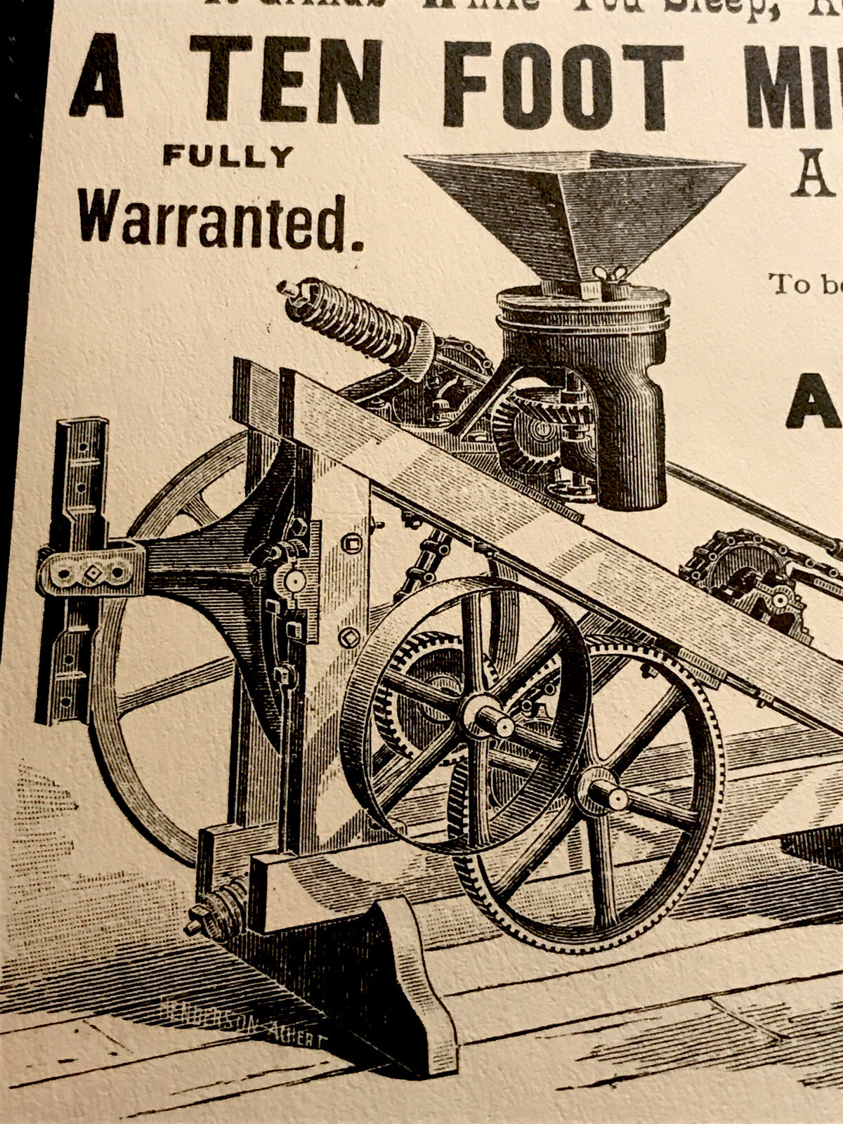 1889 The Little Giant Power Converter Grinder Farm Advertising – Cincinnati Ohio