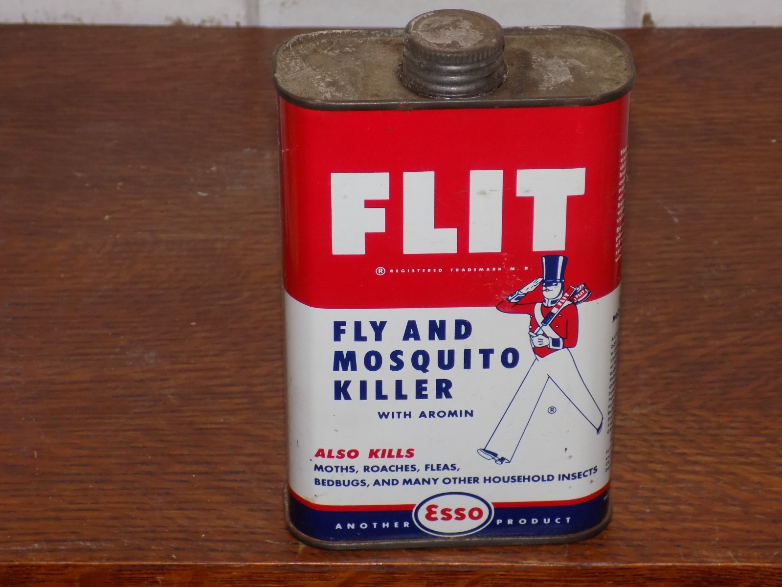 Vintage ESSO Flit Fly and Mosquito Killer EMPTY 1 Pint Can