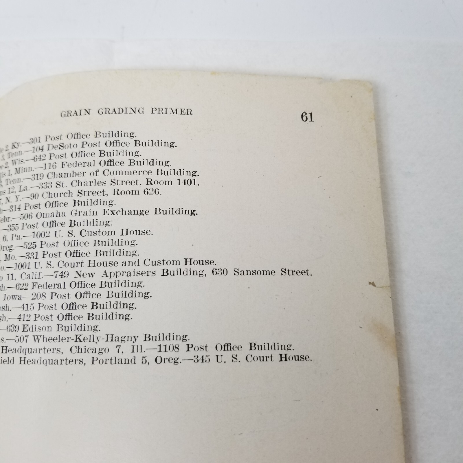 Grain Grading Primer 1948 Farmers&rsquo; Bulletin Booklet 325 USDA Photos Charts
