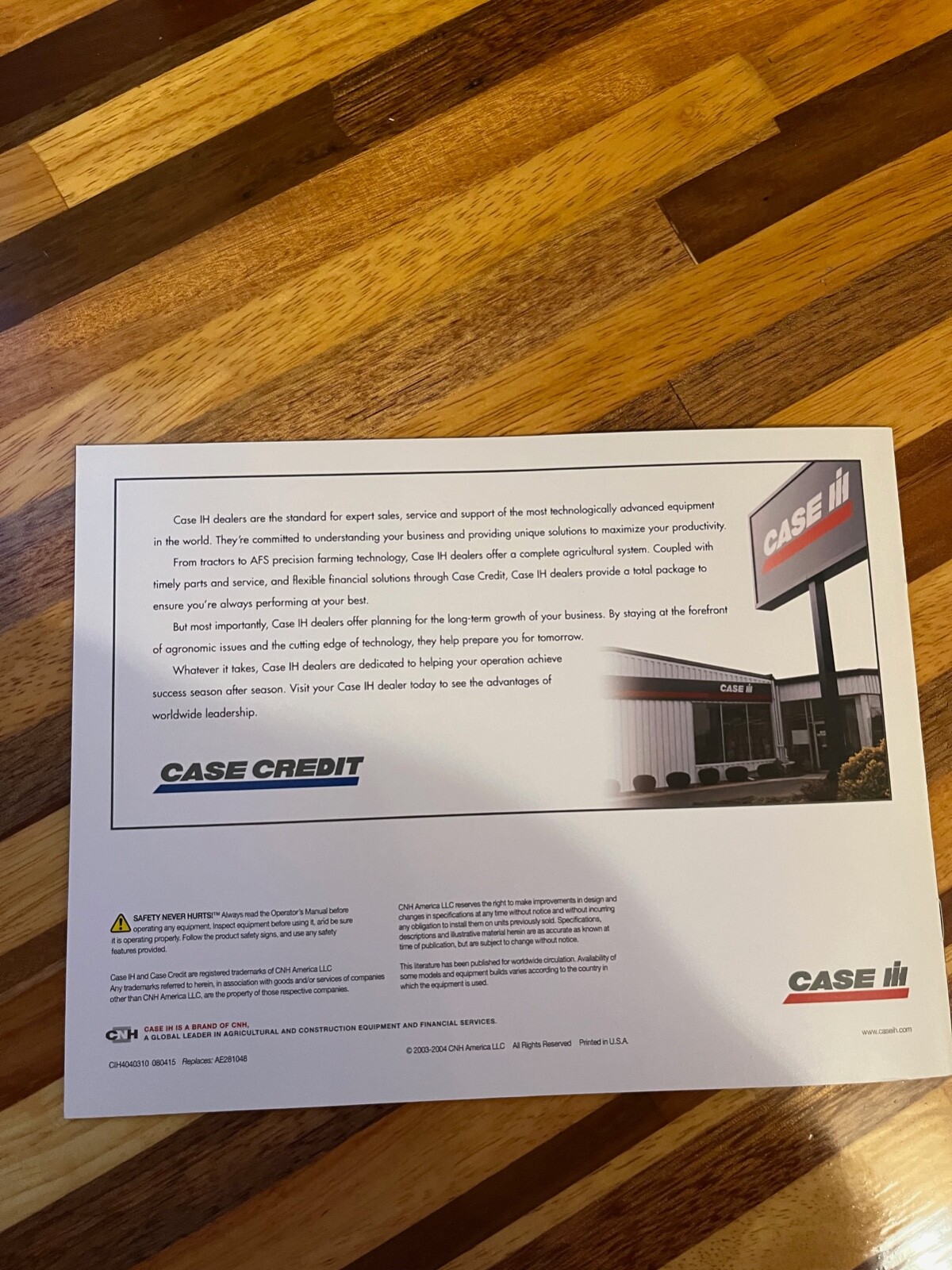 Case IH Tandem Disks sales brochure