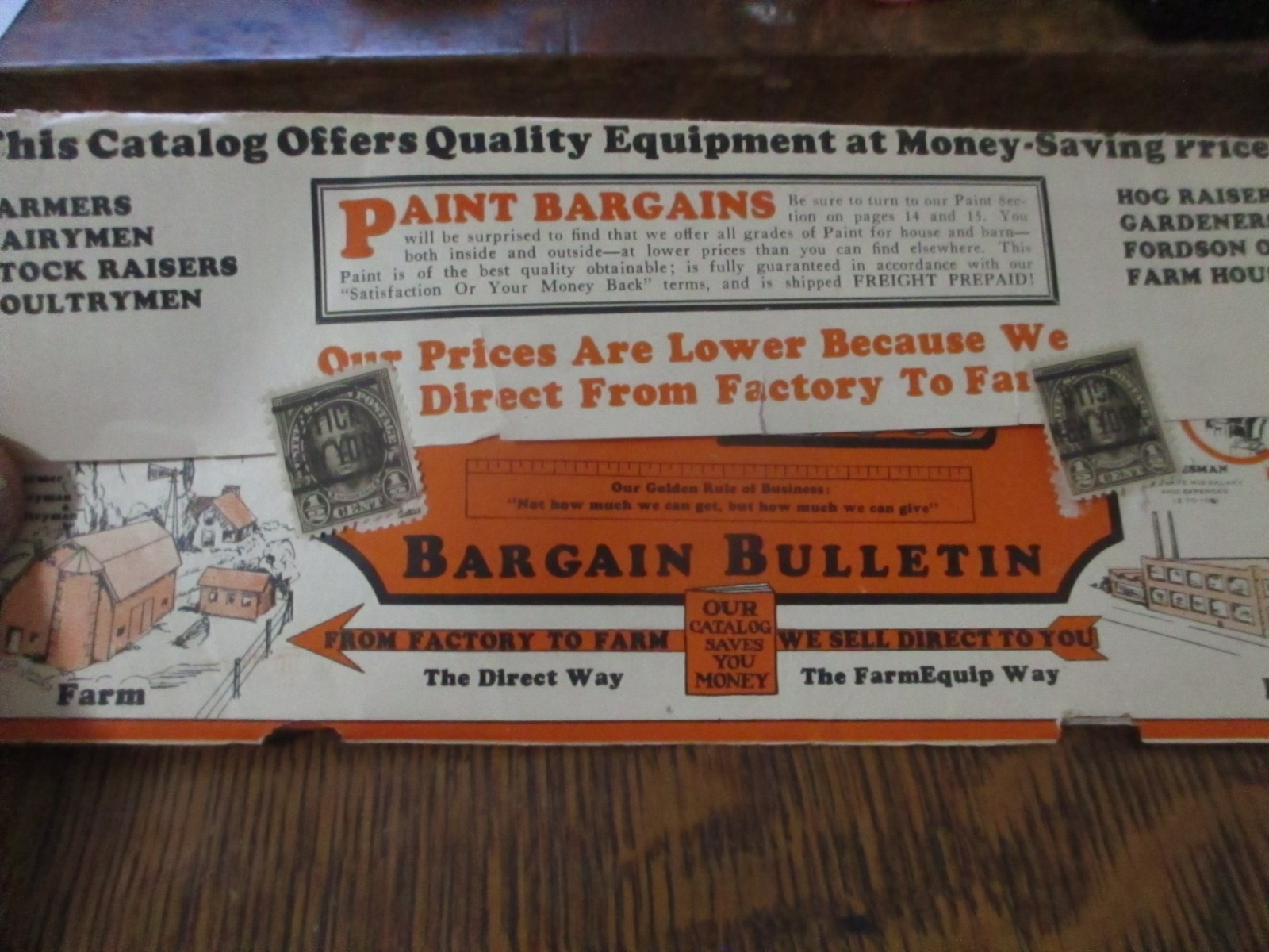 1920s Farm Equipment Bargain Bulletin Catalog Mailer