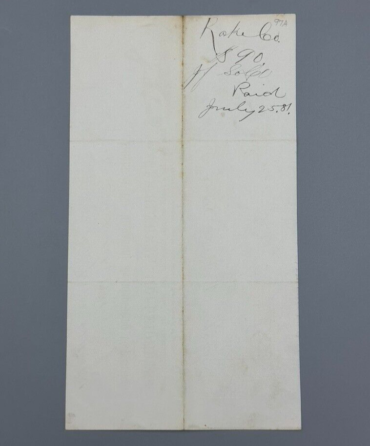 1881 HIGGANUM PLOW Advertising FARM Agricultural Implements Receipt BOSTON