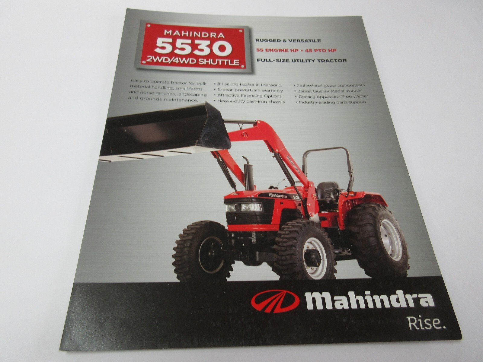 Mahindra 5530 Tractor Brochure 2 Page