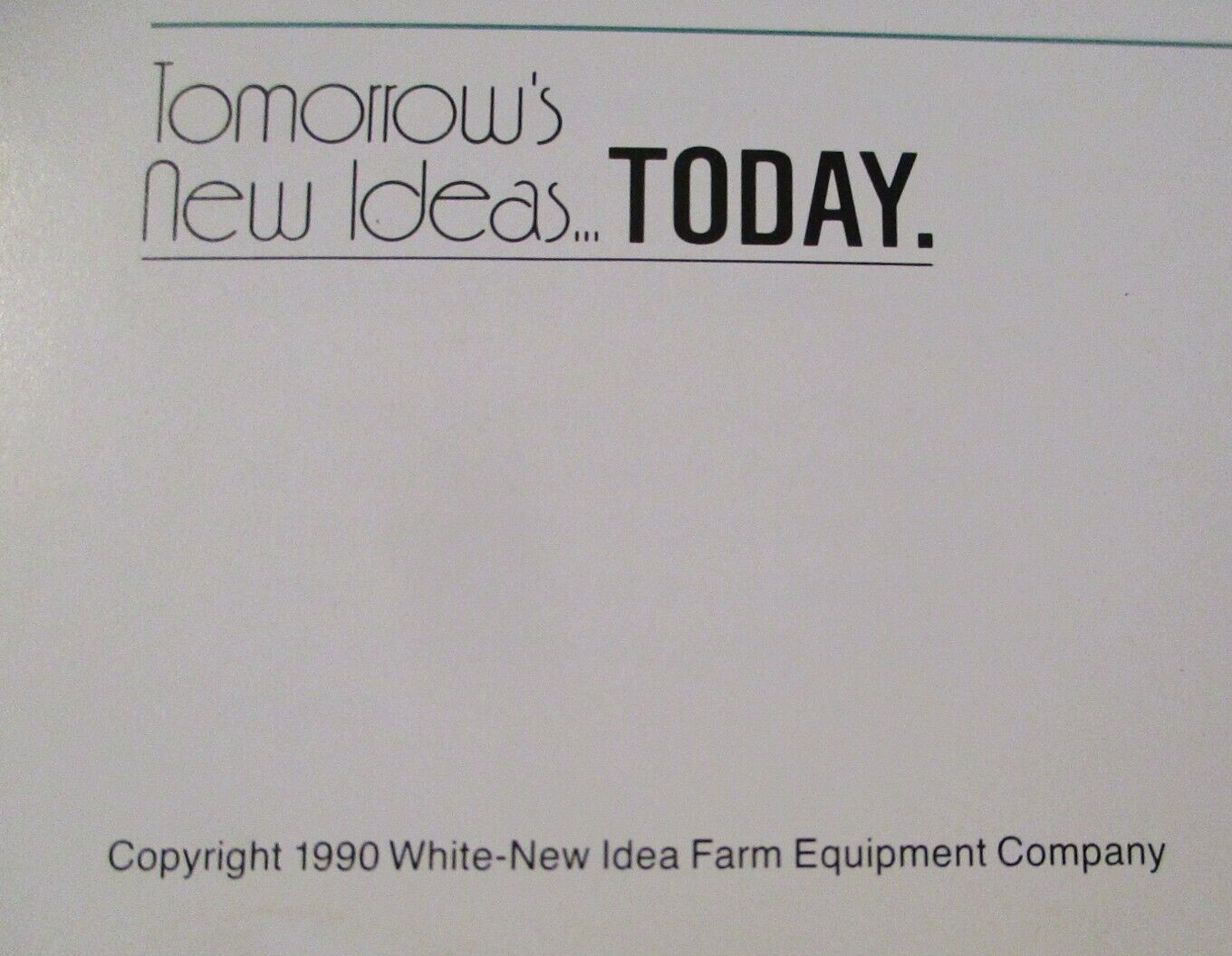 *New Idea 5209 Disc Mower Conditioner Advertising Sales Brochure Literature 1990
