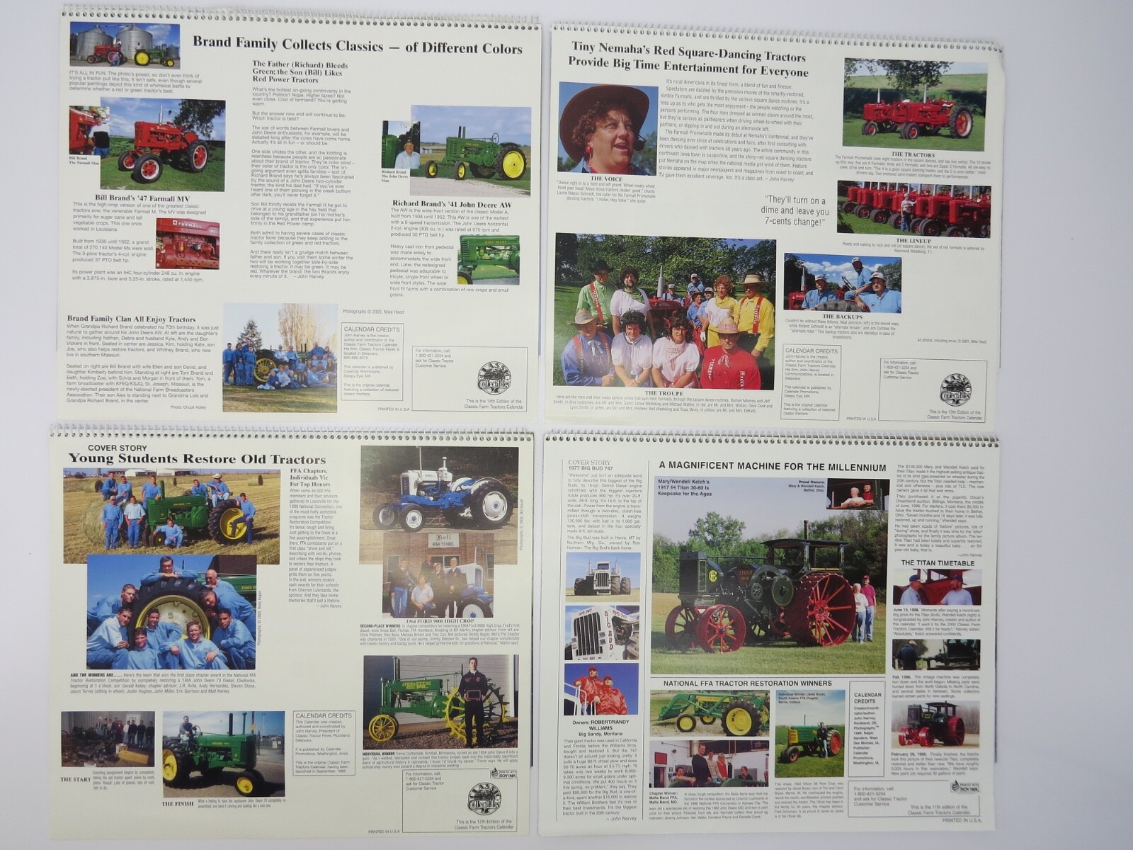26 Classic Farm Tractors Calendars 3rd-28th Collector&rsquo;s Edition 1992-2017 DuPont