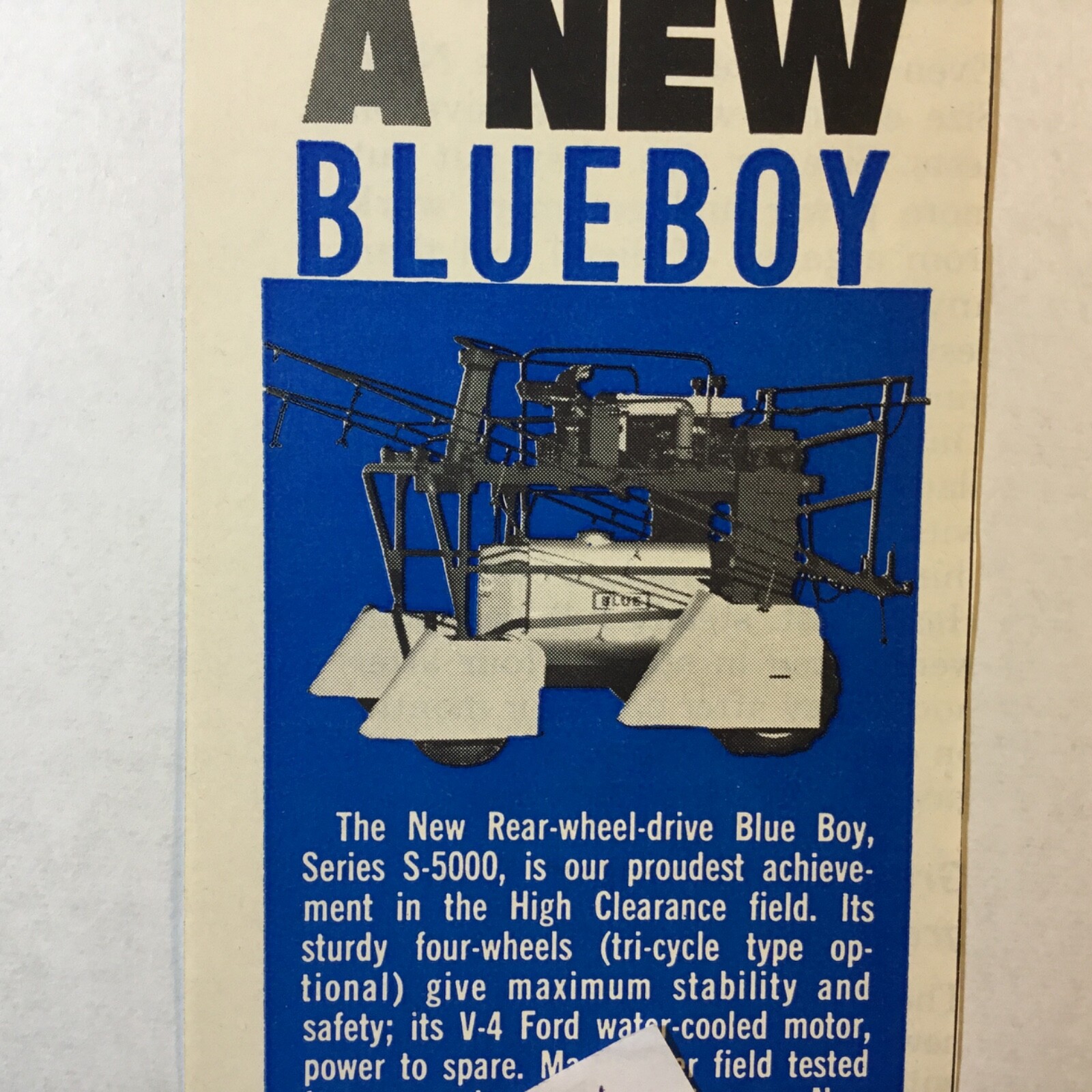 1965 Ad. Blueboy Fertilizer Sprayer. John Blue Inc. Huntsville, Alabama