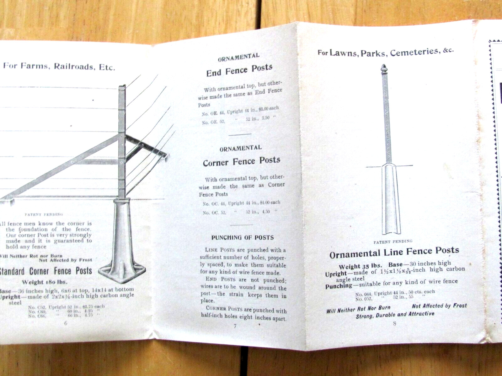 1903 PAMPHLET COILED SPRING FENCE WINCHESTER INDIANA INDESTRUCTIBLE POSTS FARM