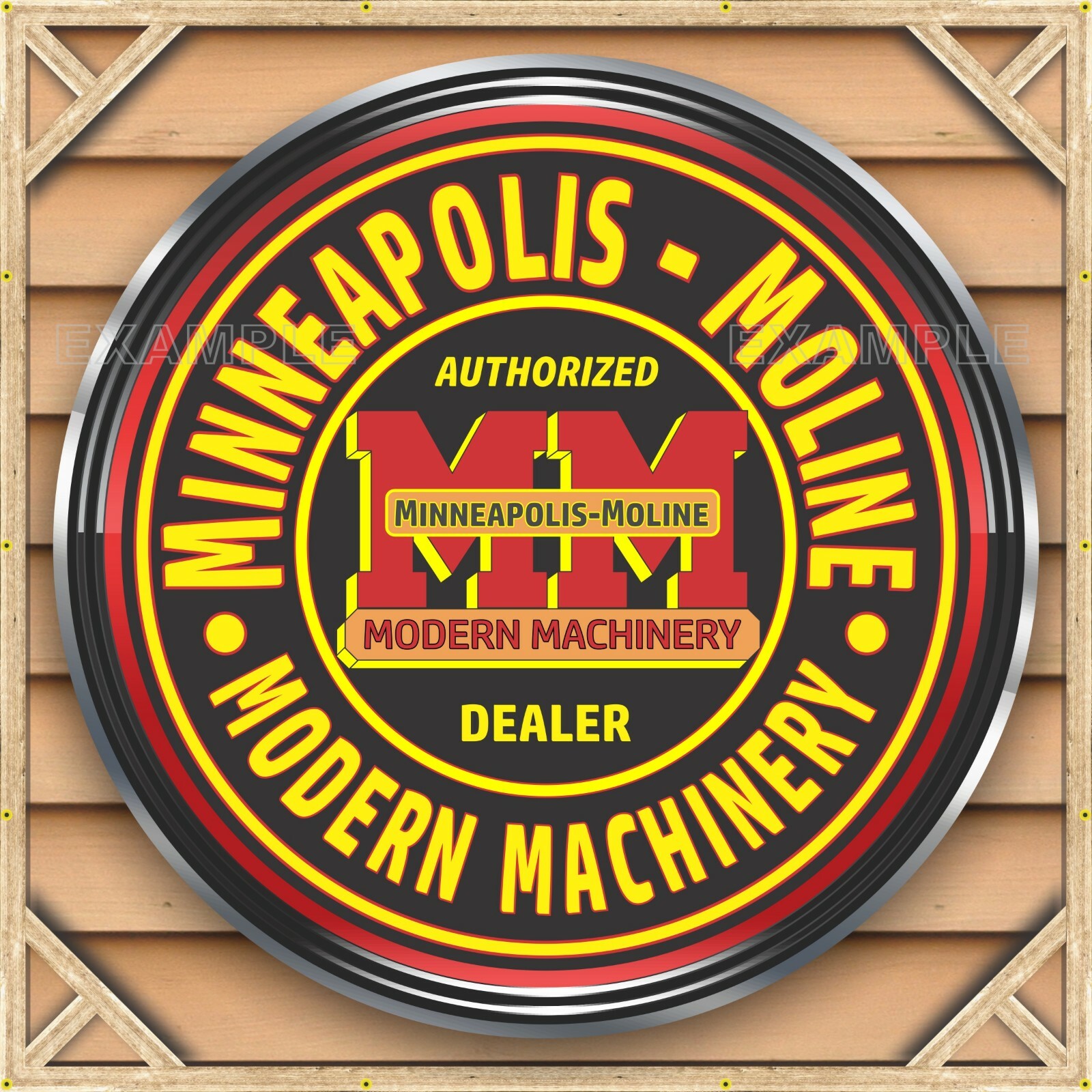 MINNEAPOLIS MOLINE TRACTORS DEALER STYLE SIGN BANNER MURAL MED L XL XXL SIZES