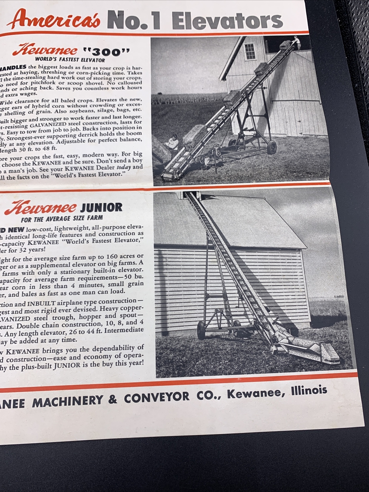 Original 1940’s Kewanee Machinery & Conveyor Brochure/Catalog Mailer-16 Pages