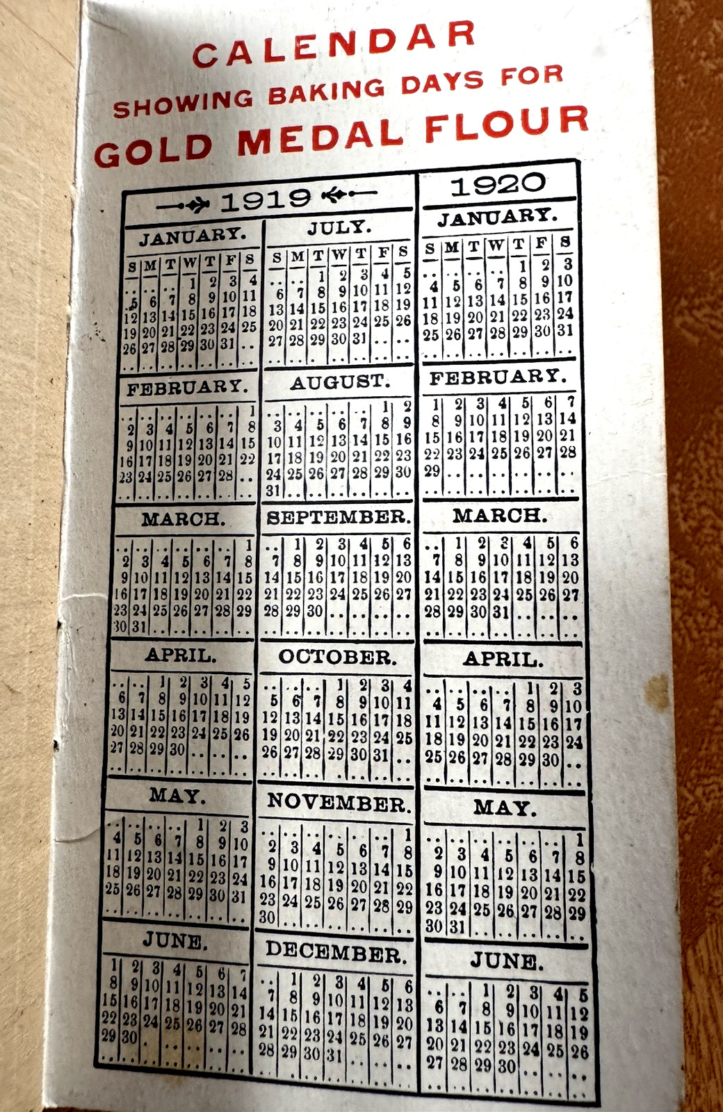 Vintage Gold Medal Flour Note Pad (HANDWRITTEN FARM NOTES) 1919-1920~343