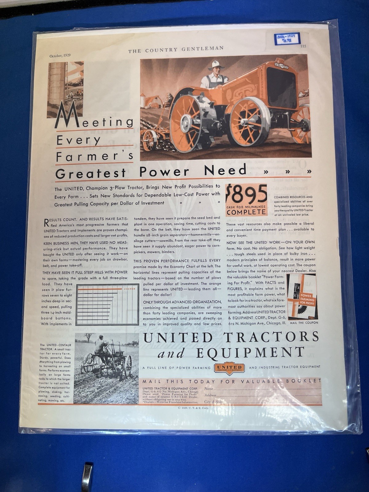 ANOTHER LOT OF 14 VINTAGE ORIGINAL FARM MACHINE ADS-1907 T0 1930-TAKE A LOOK!