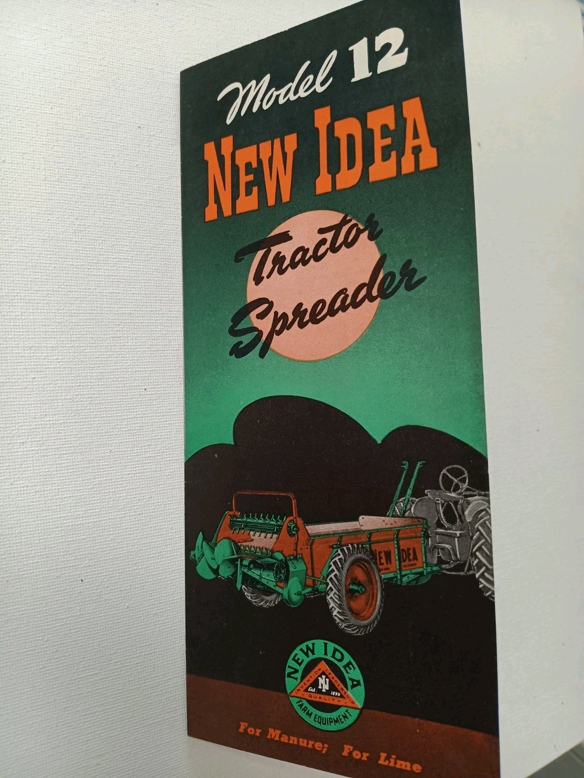 Model 12 New Idea Manure Spreader Equipment Sales Brochure Pamplet