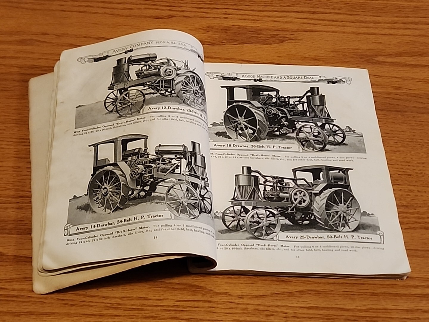 1921 Avery Engine Thrasher Tractor Dealer Catalog Brochure Peoria IL 96 Pages