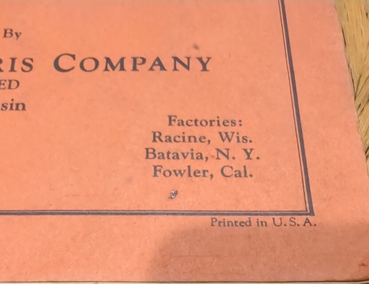 Massey Harris 1950&rsquo;s Combine Sales Booklet Full Color Lot Of 2 Combine Pts &Man