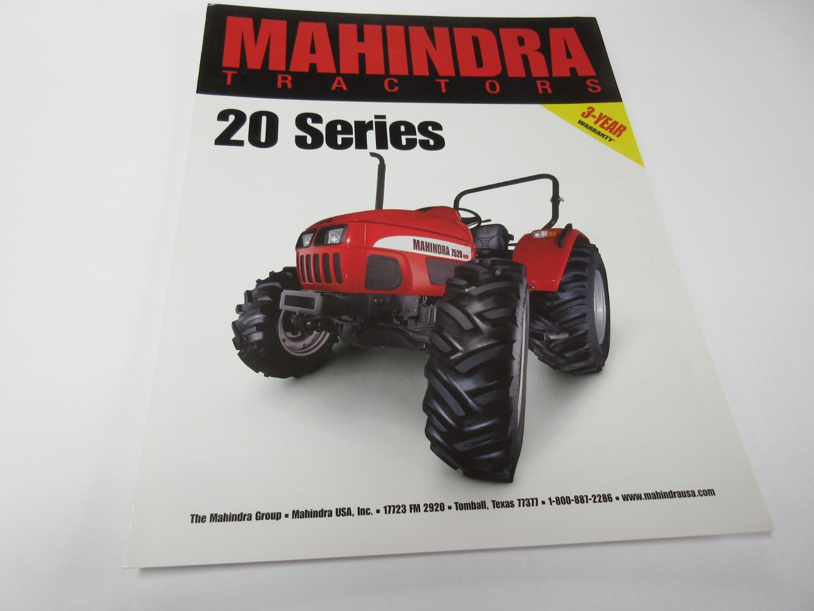 Mahindra 20 Series Tractor Brochure 4 Page