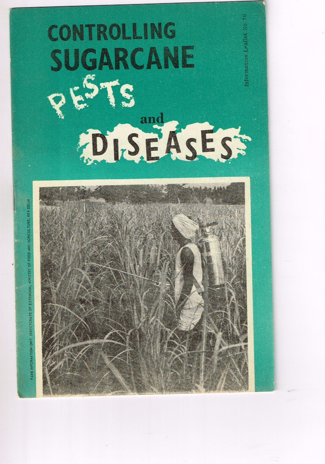 Vintage 1960s Farm Brochure India New Delhi Controlling Sugarcane from Pests