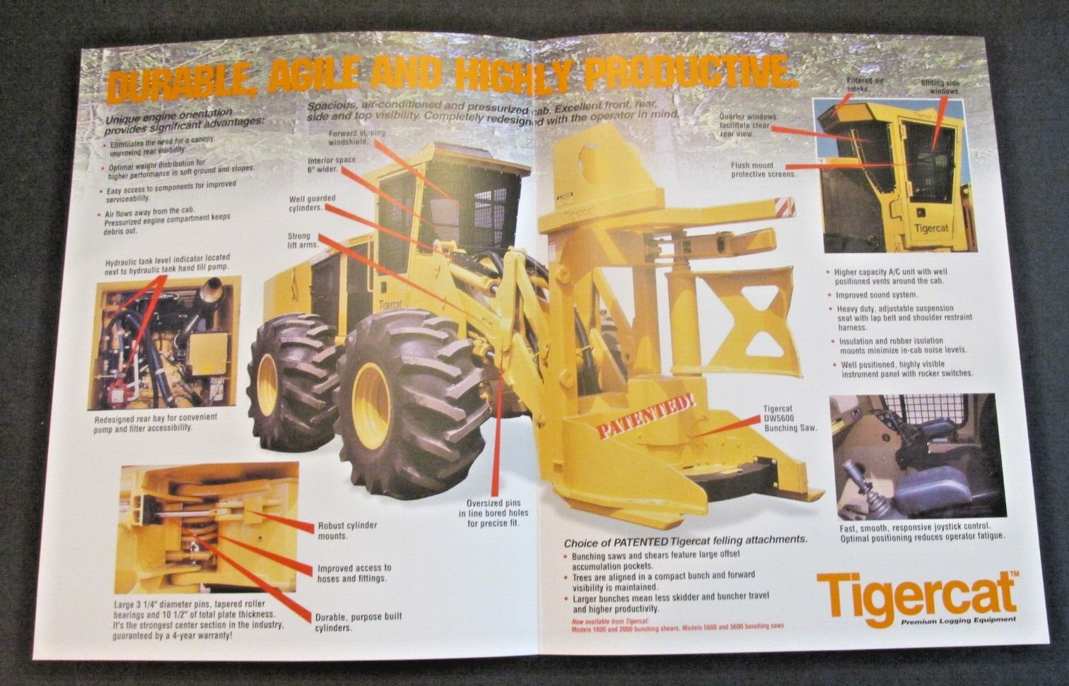 TIGERCAT 720B Feller Buncher Dealer Paris Ontario Canada Ad Brochure