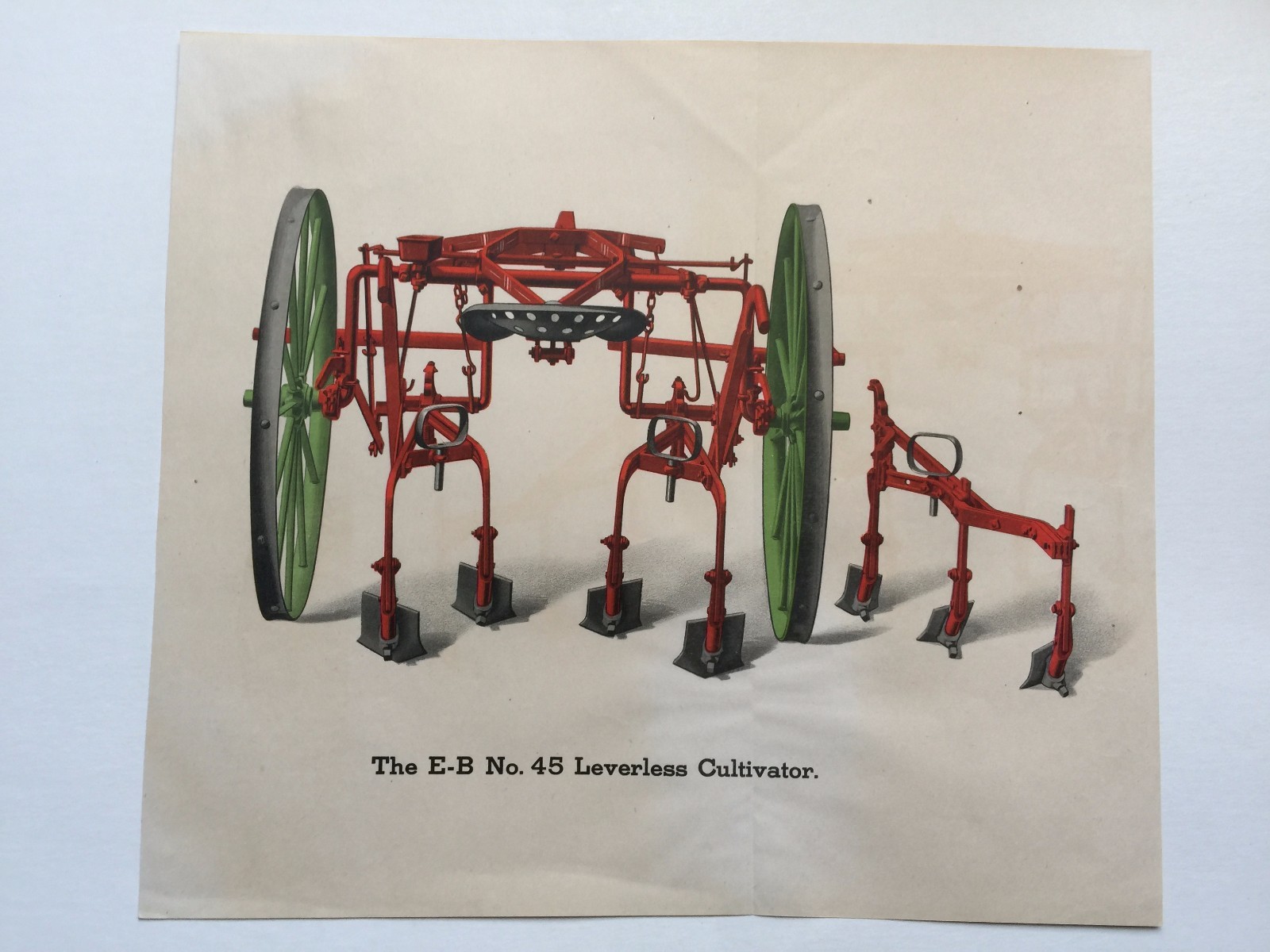 1917 Emerson Brantingham No. 45 Leverless Cultivator Farm Equipment Picture