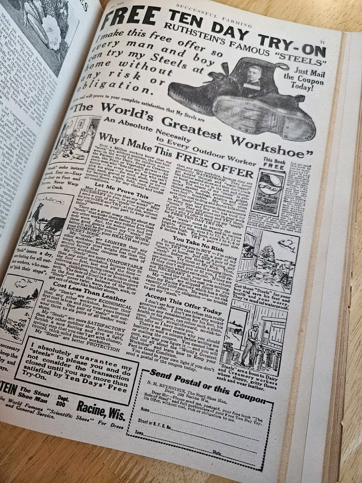 Vintage 1914 Successful FARMING Magazine 12 Months Bound DES MOINES IOWA