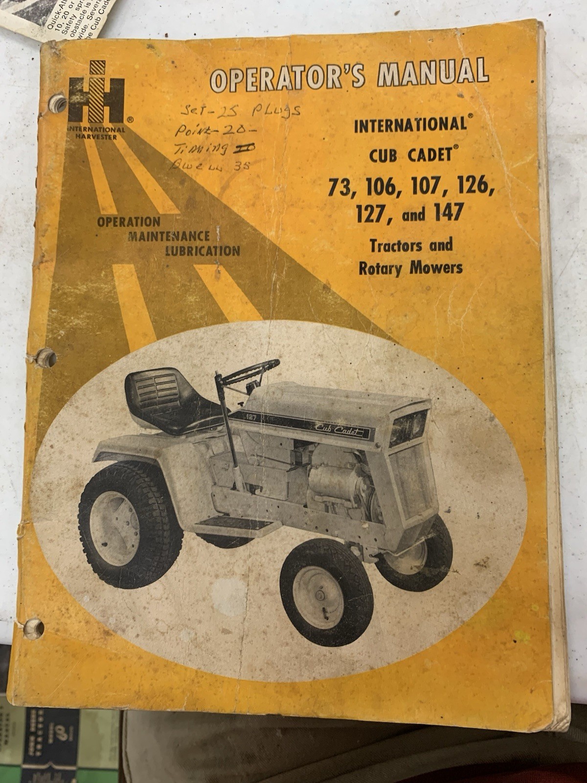 2 Cub Cadet Manuals IH Tractor And Mowing Attachment Used International