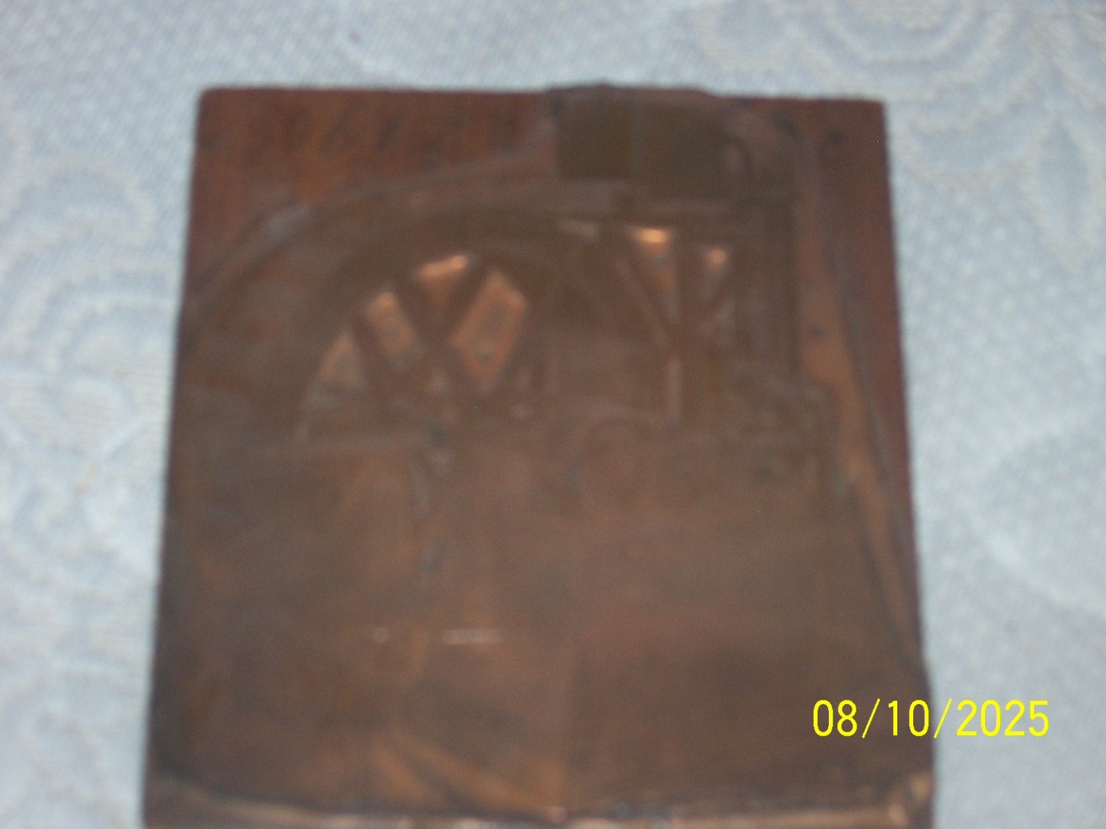 Large 5 x 5 1/4&Prime; The F.E. Myers & Bros Co. Machinery Print Block