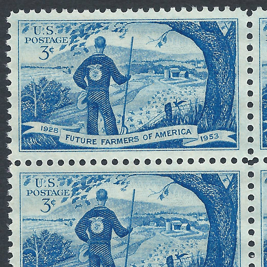 1953 Future Farmers of America – Vintage Mint Set of 4 Stamps 72 Years Old!