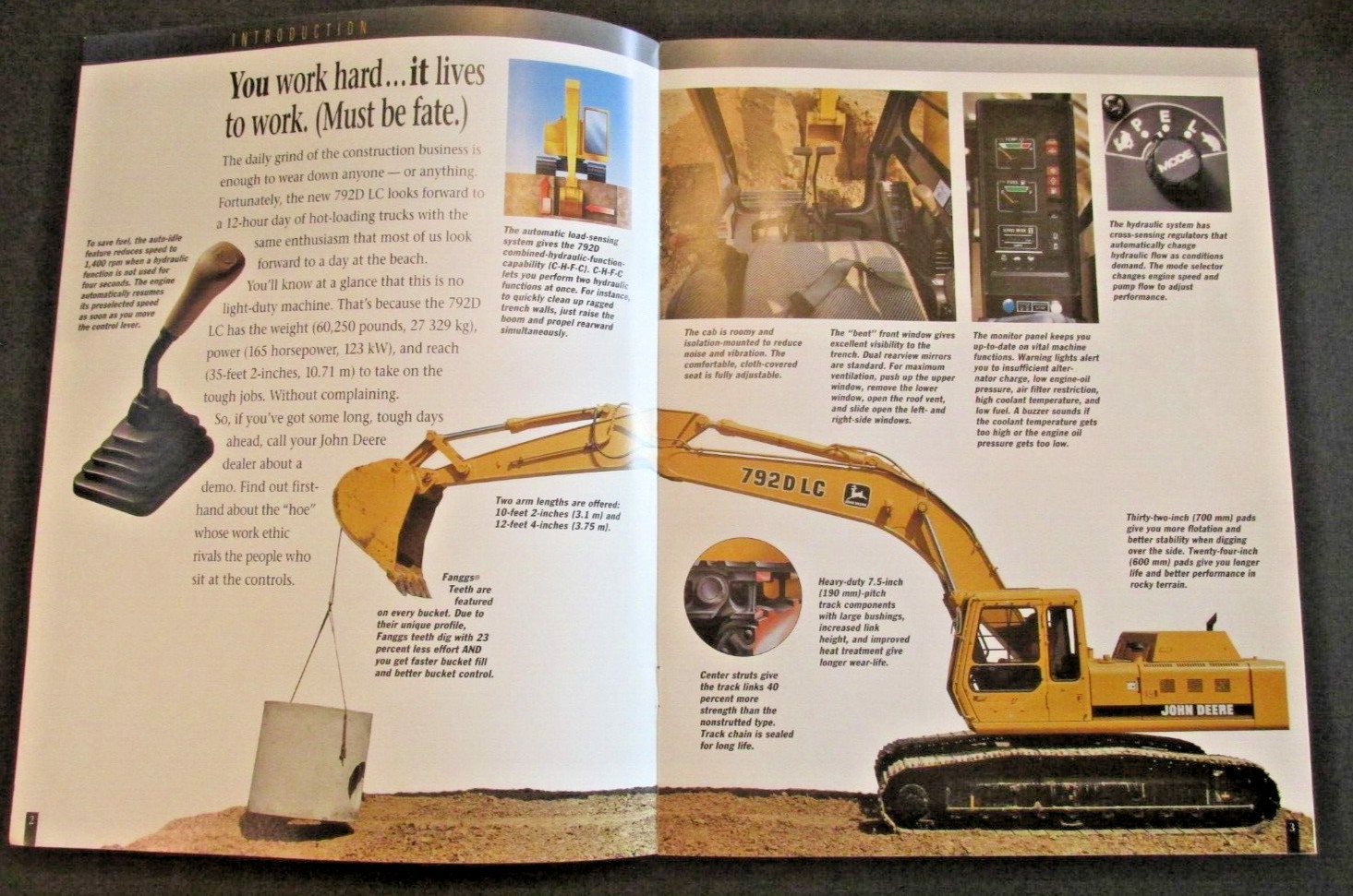 JOHN DEERE 7929 D LC EXCAVATOR SPECTIFICATIONS Dealer AD CATALOG
