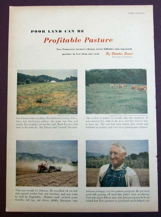 Original 1948 Farmer Article features Gus Johnson, Anderson County Tennessee