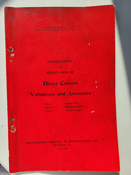 April 1906 Westinghouse Direct Current Voltmeters Ammeters Brochure Vintage Orig