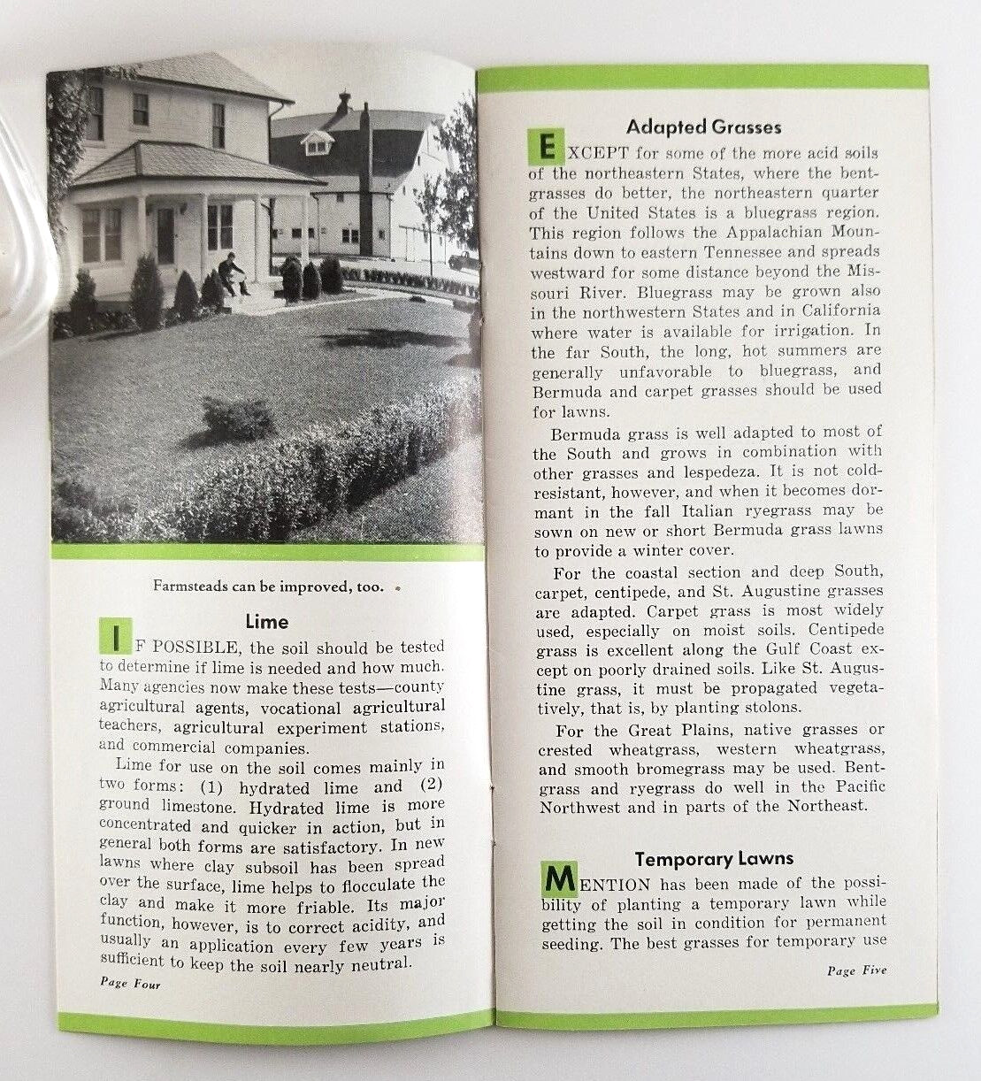 Improving Grass National Fertilizer Association Vintage Brochure 1941
