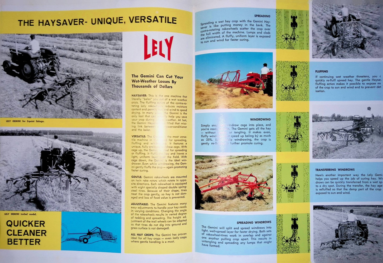 Vintage Farm Machinery Sales Brochure Lely Gemini Haysaver Farm Brochure Sale