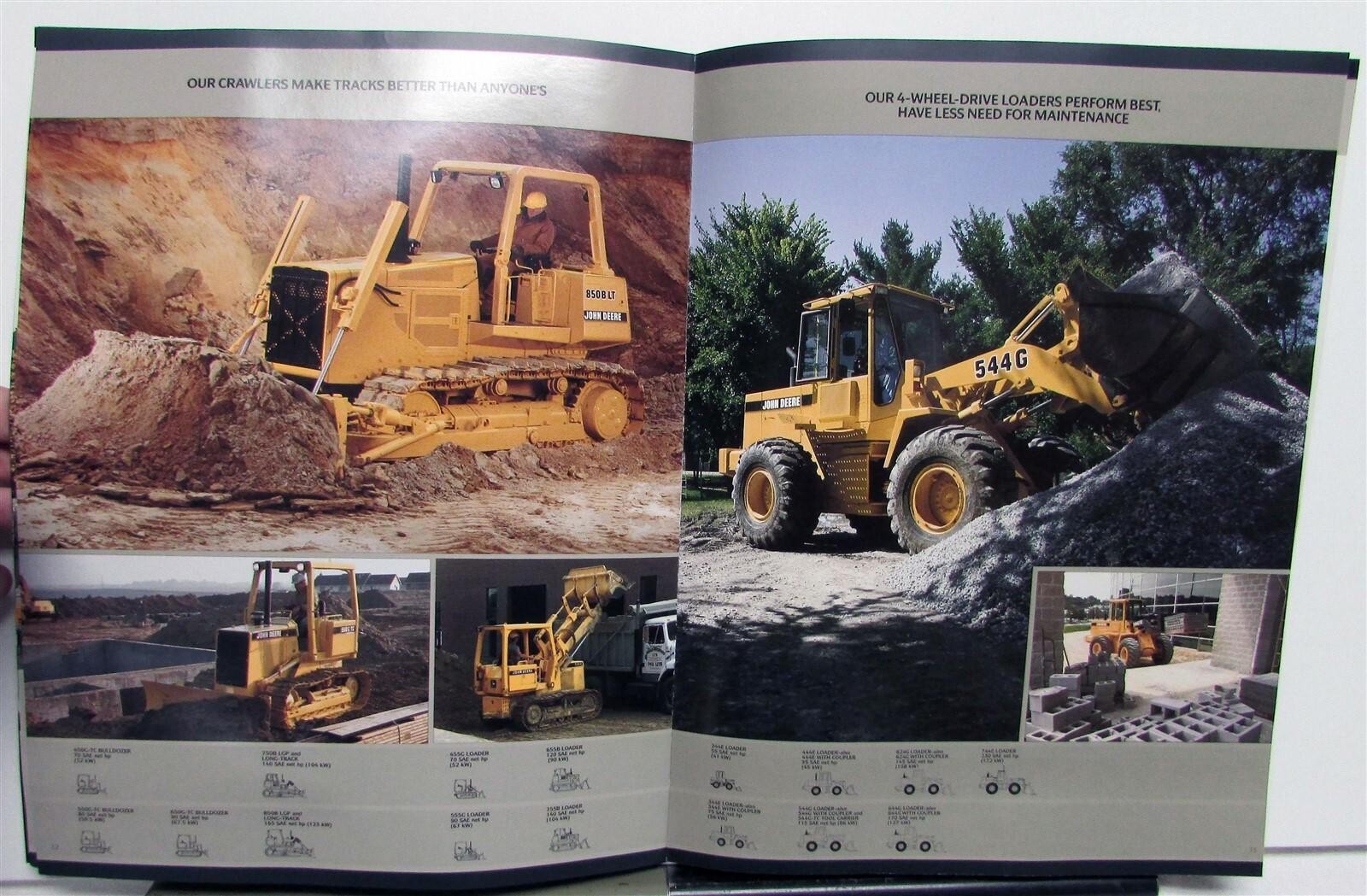 1989 John Deere Industrial Equipment Division Info Specs Construction Brochure