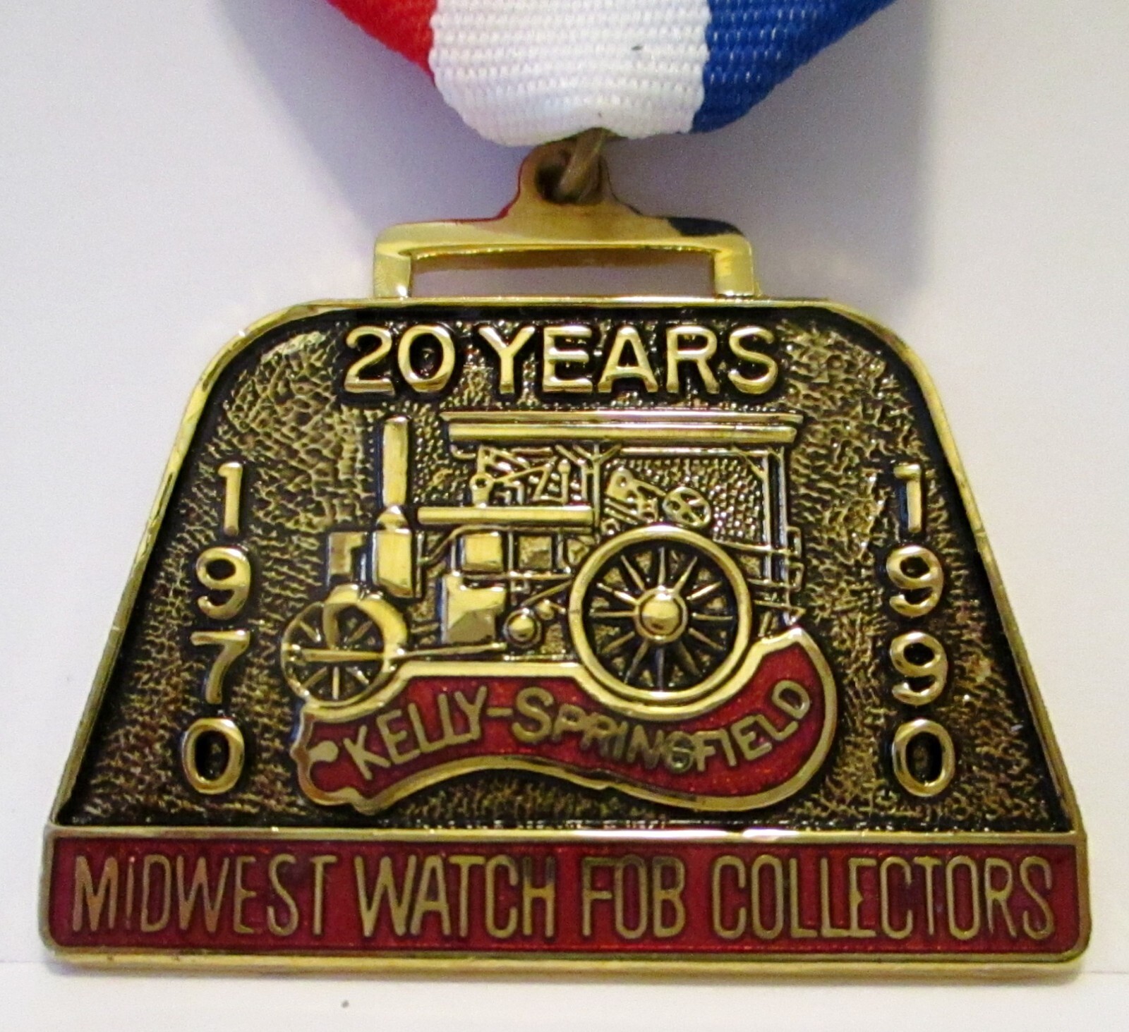 KELLY SPRINGFIELD Tractor Tires 1990 Midwest Watch Fob Collectors MWFC Pin Medal