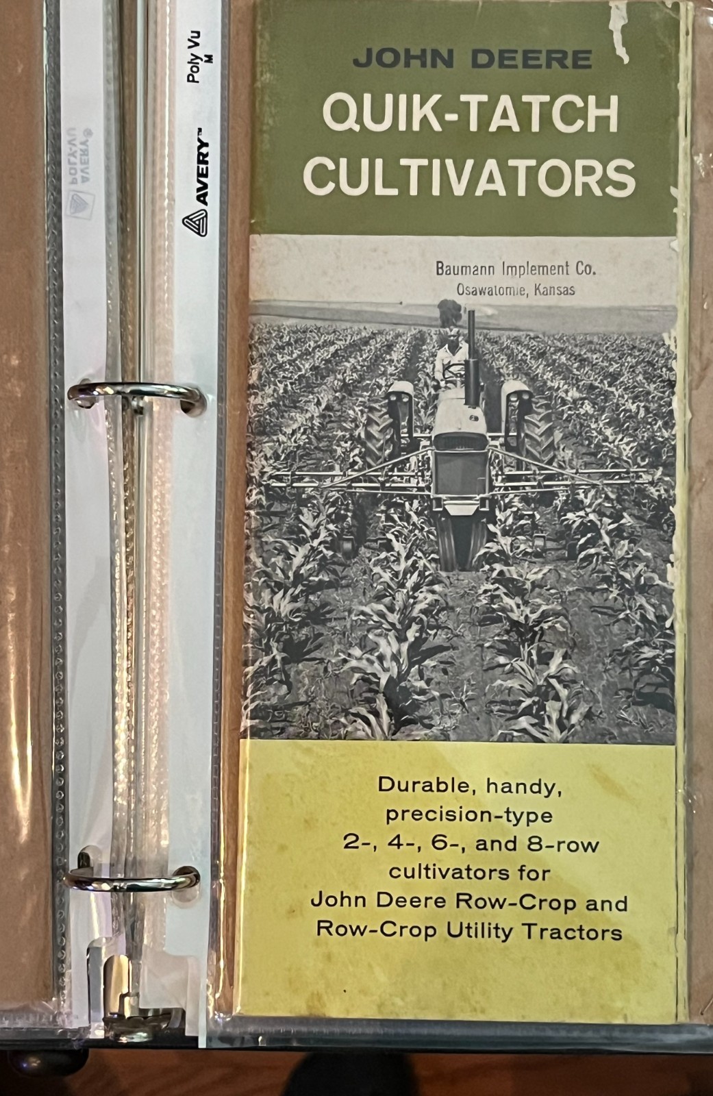 John Deere Quik Tatch Cultivators For 1963 Dealer Brochure AMIL16