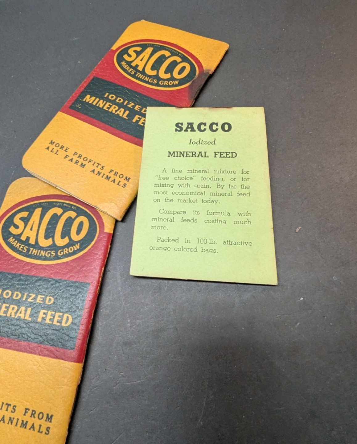LOT OF 3 Sacco Fertilizers Pocket Memo Pad Book Columbus Indianapolis Saginaw