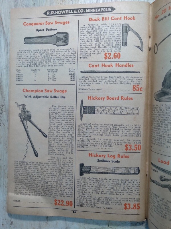 1938 R.R. Howell & Co. Thresher & Power Farming Supplies Saw Mill Accessories