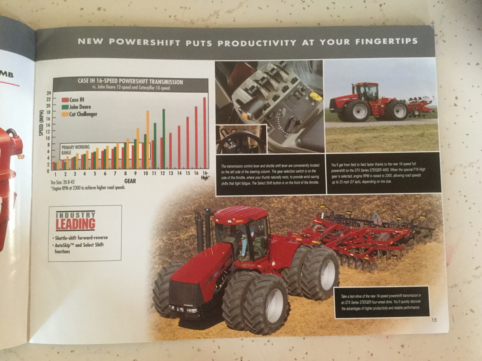 CASE IH STX SERIES STEIGER TRACTORS 275-450 HP 36 PAGES 2002 Sales Brochure