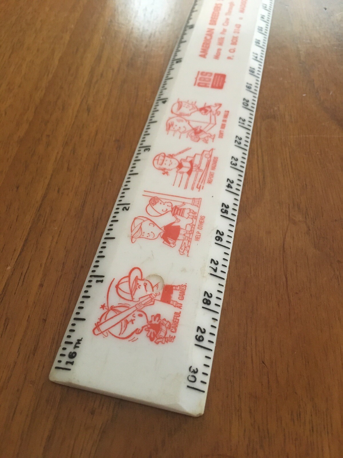 Vintage ABS american Breeders Service Ruler Rules Office Supply