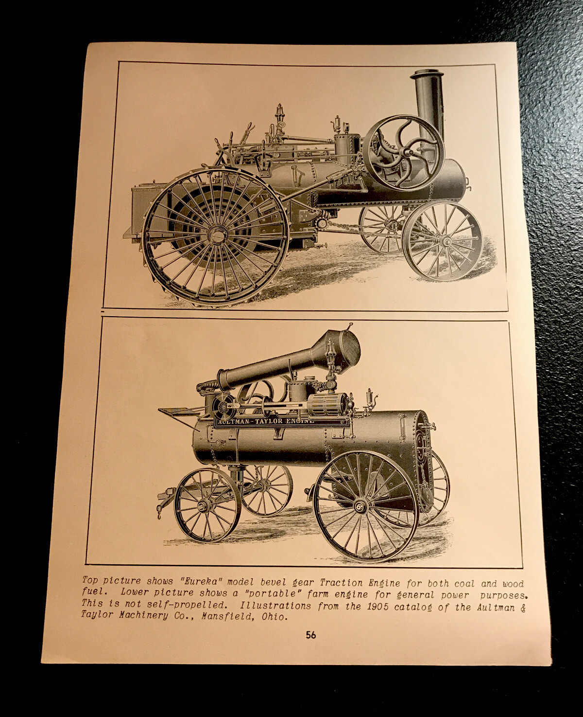 1905 Eureka Engine & Aultman & Taylor Farm Engine Advertising – Mansfield – Ohio