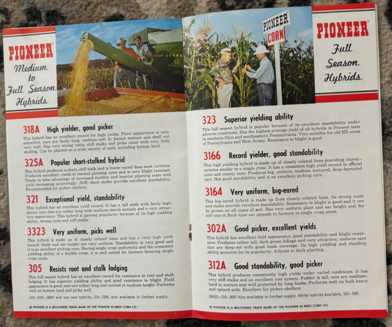 Pioneer Hybrids Seed Corn For 1963 Brochure DCPA26