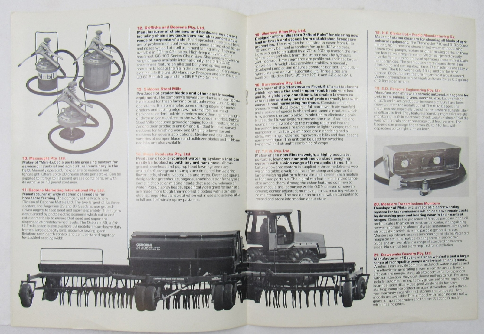 1970 Australian Trade Commision Lot Heavy Farm Equipment Photos Letter Brochure
