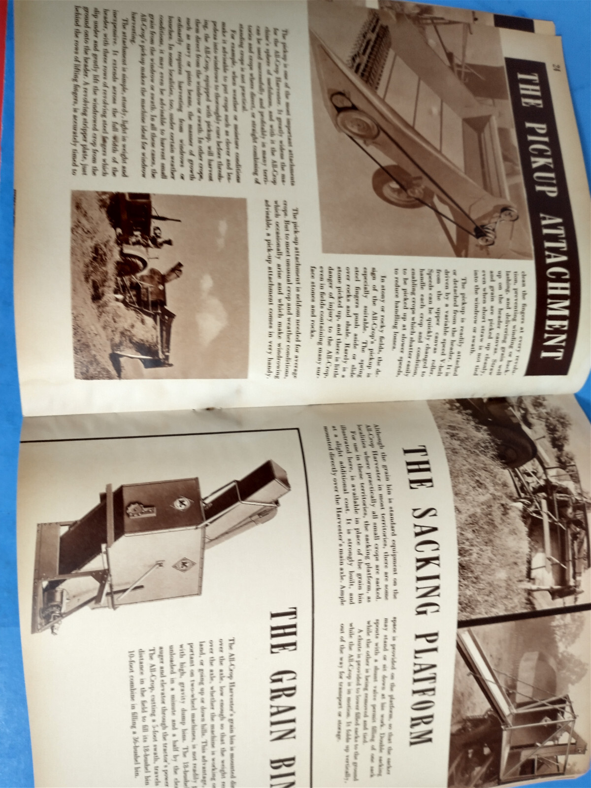 ALLIS CHALMERS ALL CROP HARVESTER TRACTOR BROCHURE ORIGINAL 40 PAGE BOOKLET