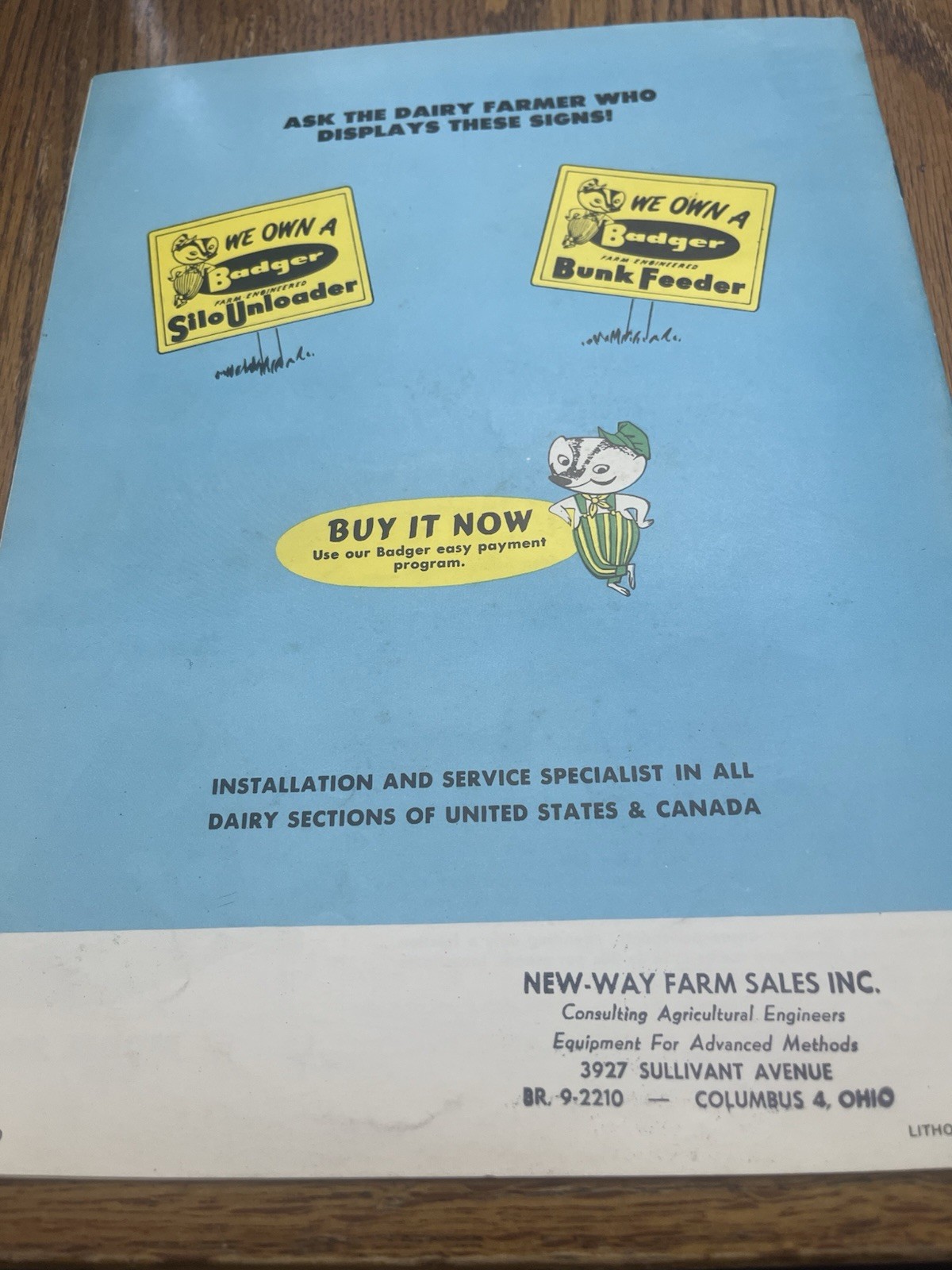 1960&rsquo;s Badger Silo Unloader & Bunk Feeders Sales Brochure dealer
