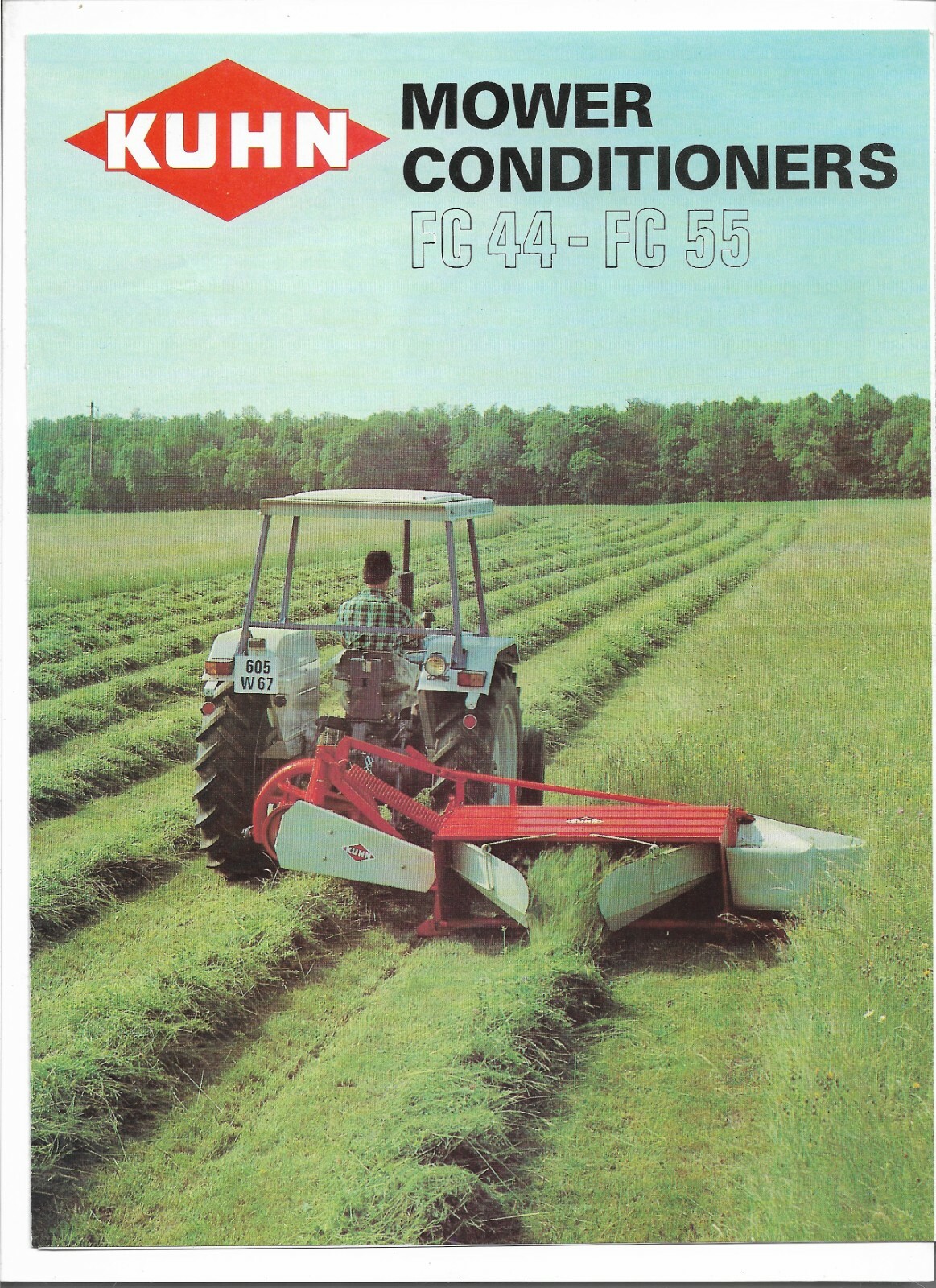 Original Kuhn FC44 and FC55 Mower Conditioners Sales Brochure Form # 3070 GB1180