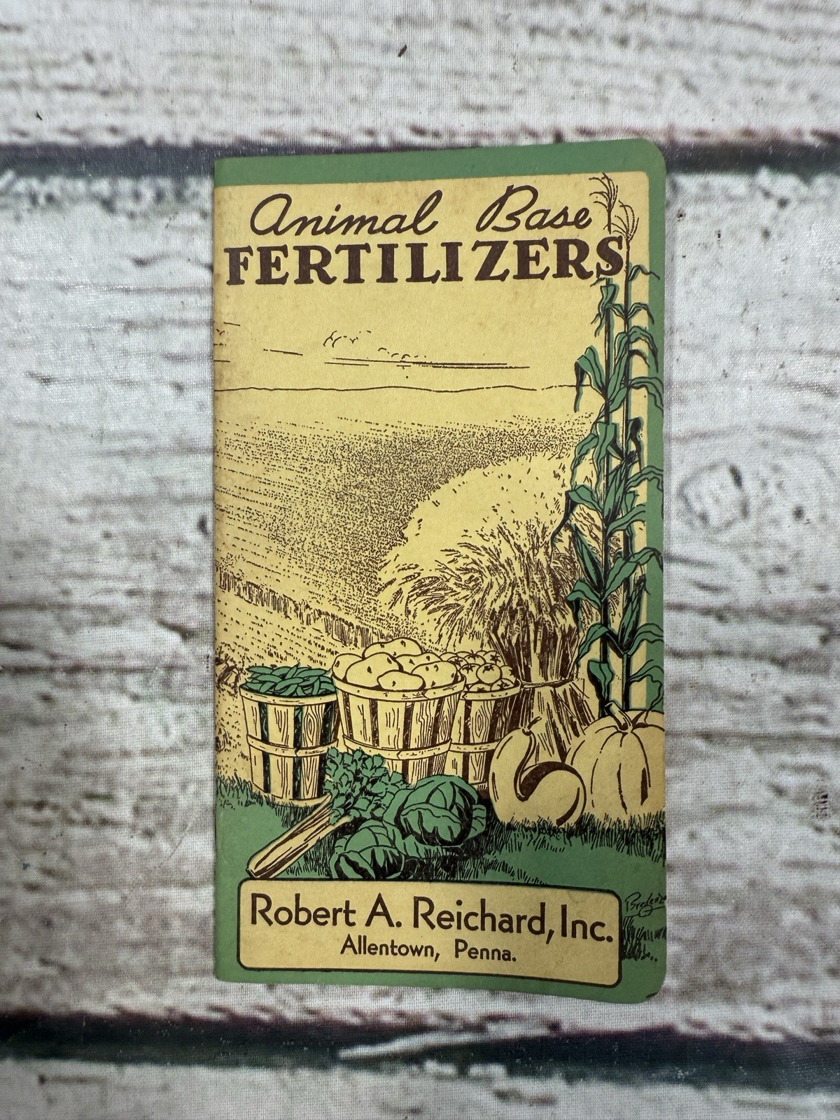 VTG Animal Base Fertilizers Robert Reichard Allentown PA Pocket Memo Note Book