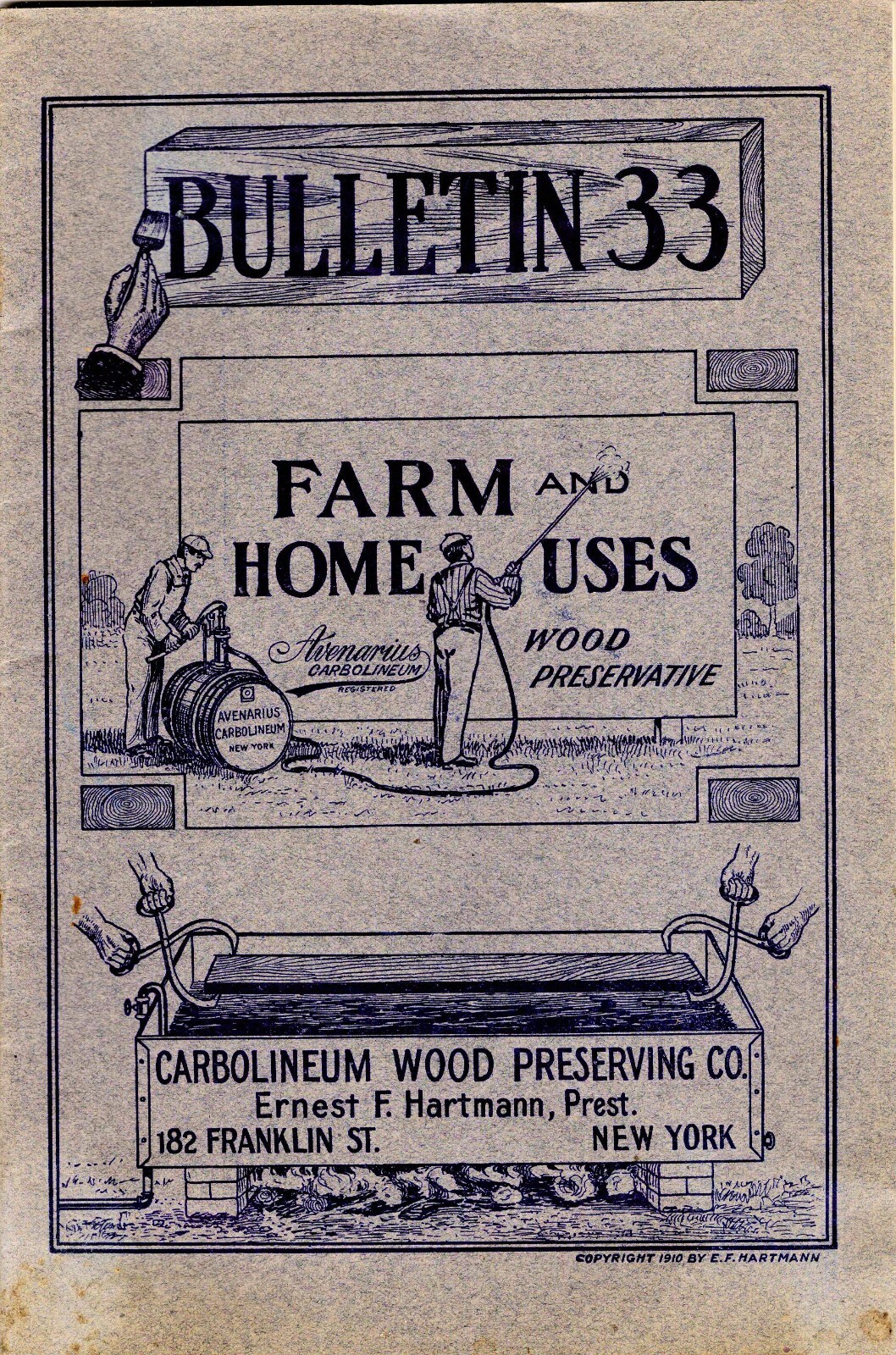 1910 Carbolineum Wood Preservation Bulletin 33 Farm and Home Issues Booklet