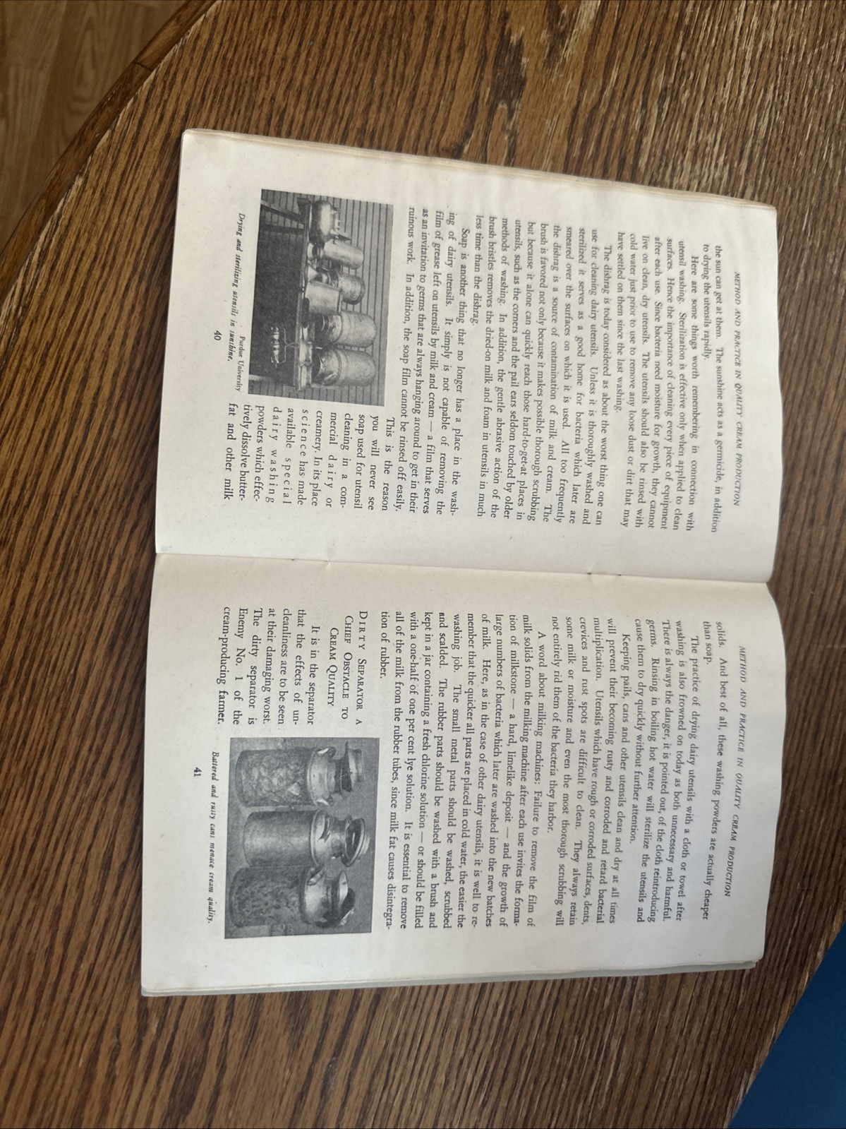 Method & Practice In Quality Cream Production America Butter Institute 1943 F