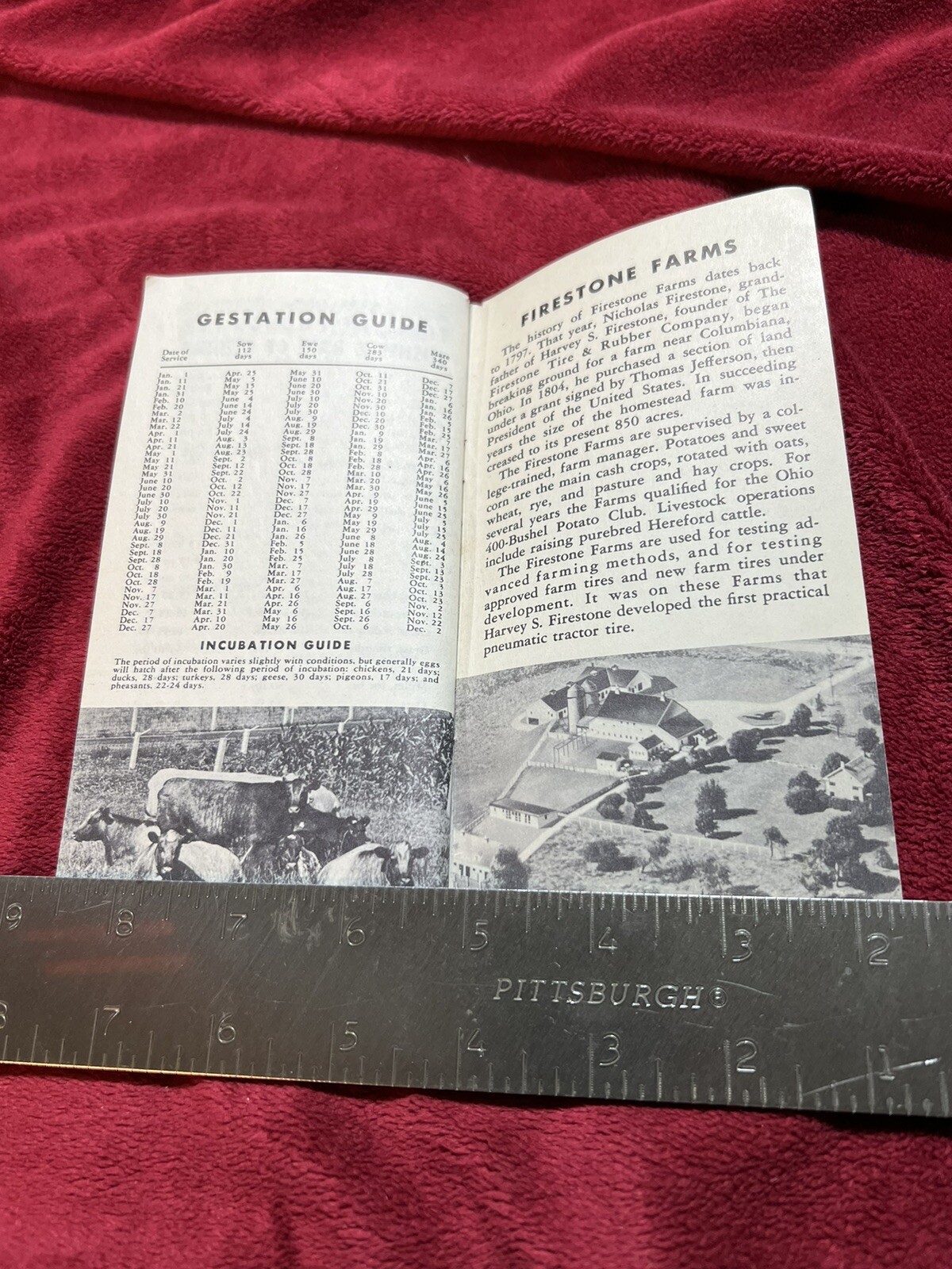 Vintage 1951 Firestone Farm Tire Notebook, Kosters Repair in Sioux Center, IA.